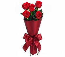Букет 5 Красных роз Эдлесс Лав в Большеустьикинское