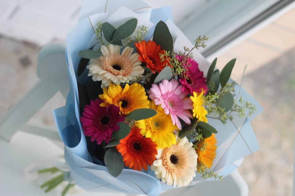 Букет цветов из: Герберы в Большеустьикинское