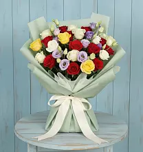 Букет цветов из:  Розы в Большеустьикинское