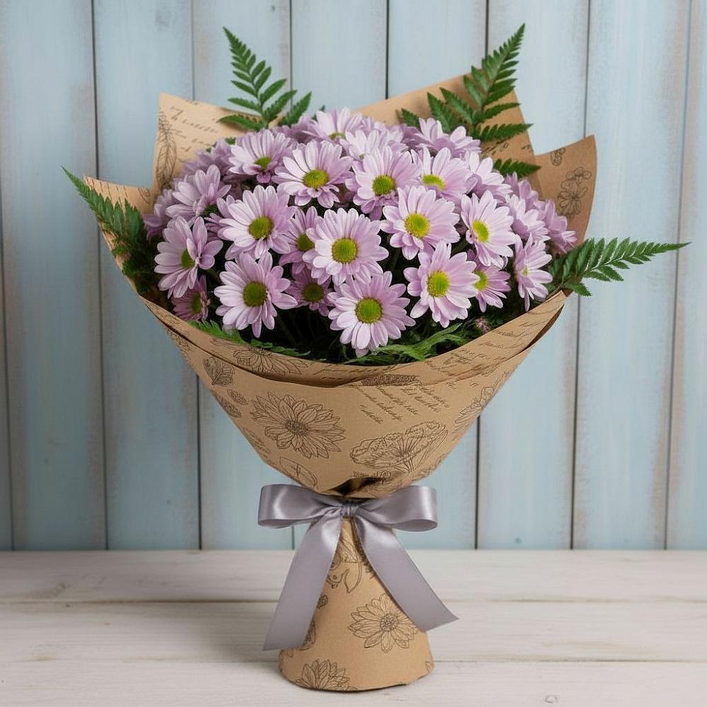 Букет цветов из: Хризантемы в Большеустьикинское