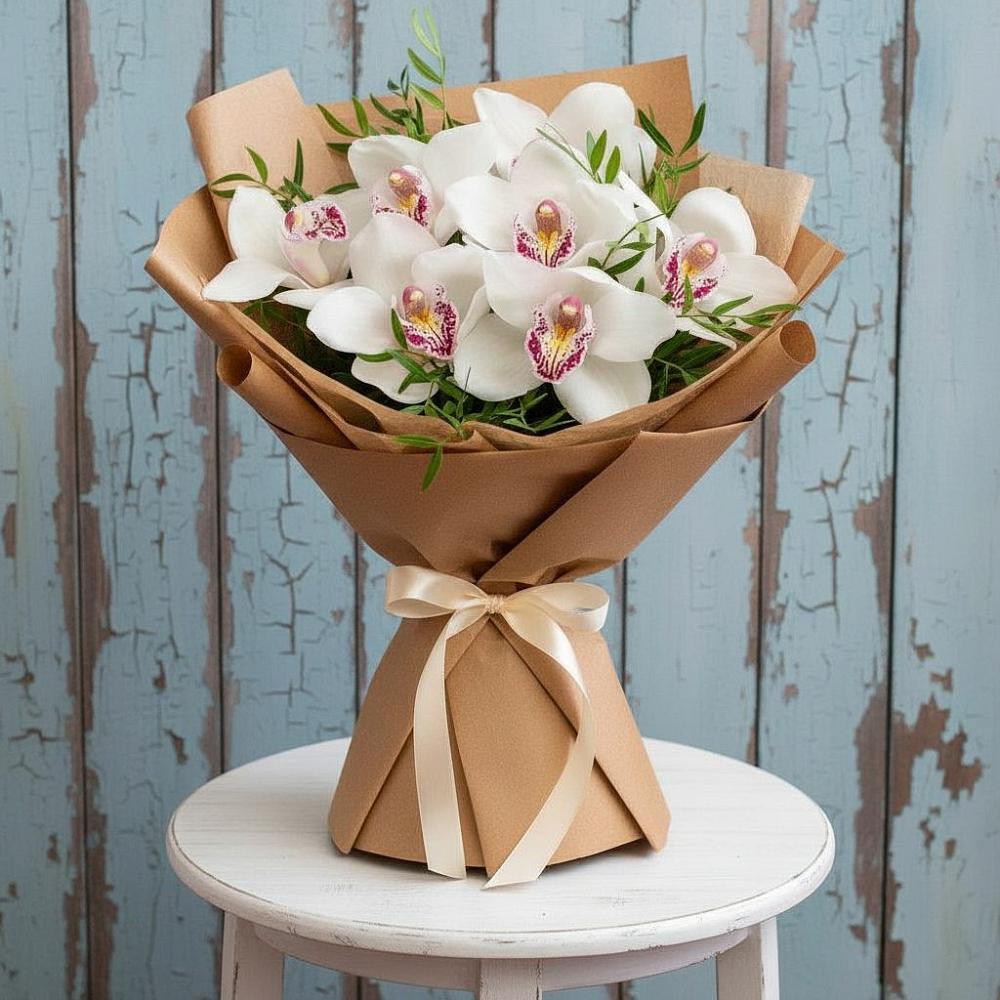Букет цветов из: Орхидеи и Розы в Большеустьикинское