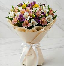 Букет цветов из:  Альстромерии в Большеустьикинское