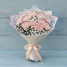 Букет цветов из:  Гвоздики в Большеустьикинское