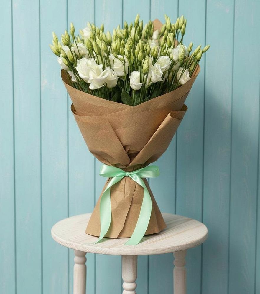 Букет цветов из: Лизиантусы в Большеустьикинское