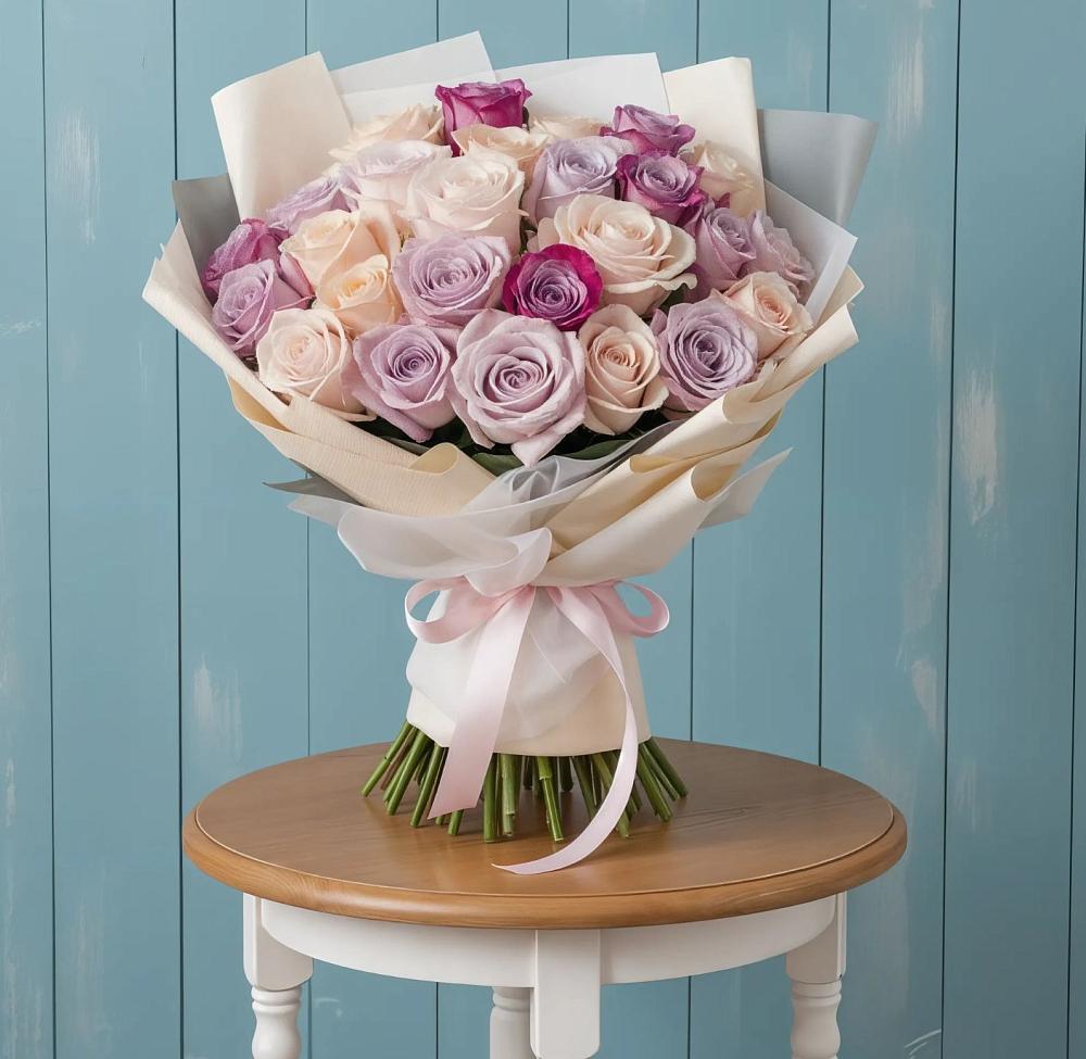 Букет цветов из: Розы в Большеустьикинское