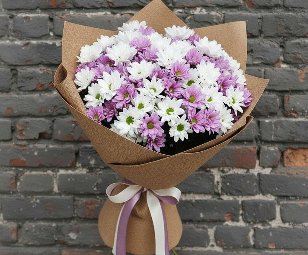 Букет цветов из: Хризантемы в Большеустьикинское