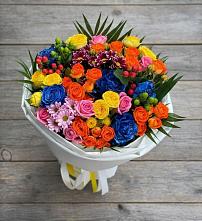 Букет цветов из:  Розы и Хризантемы в Большеустьикинское