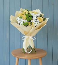 Букет цветов из:  Хризантемы и Розы в Большеустьикинское