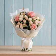Букет цветов из:  Розы в Большеустьикинское