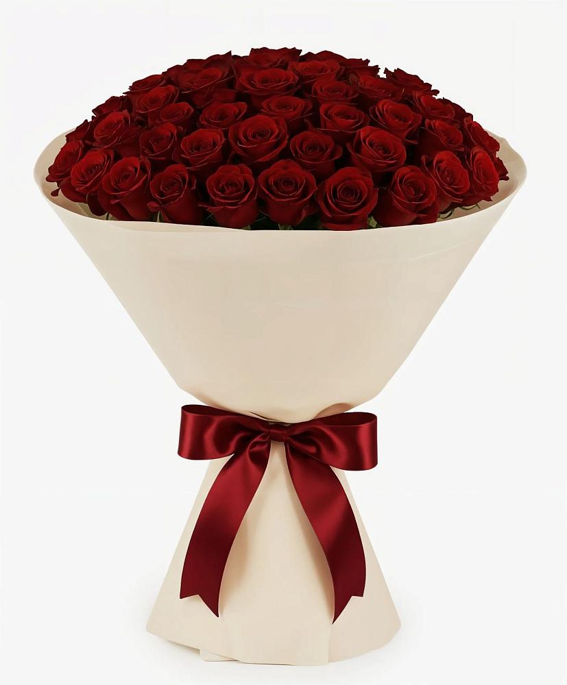 Букет 101 Бордовая роза Блэк Бакарра в Большеустьикинское